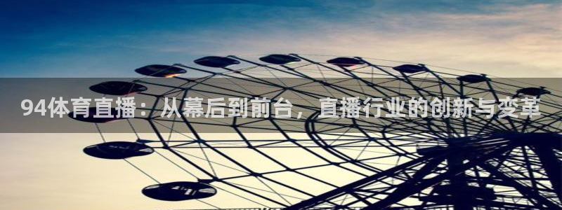 94体育直播：从幕后到前台，直播行业的创新与变革